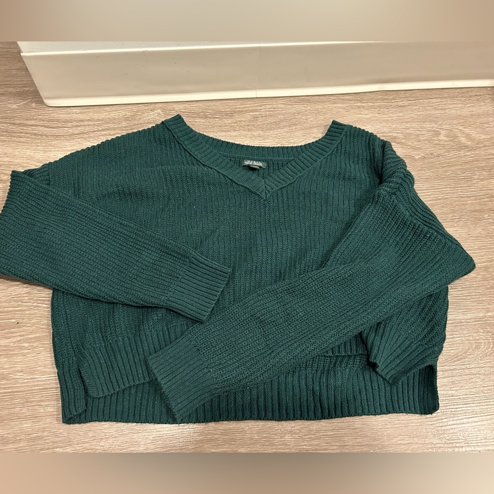 Cropped Green Sweater